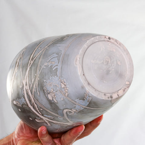 Aqua Raku Vase