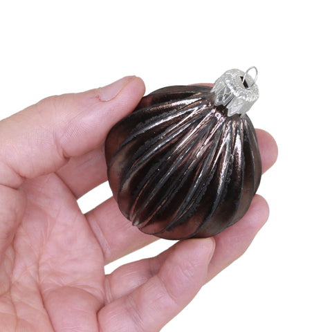 Porcelain Christmas Bauble - Golden Oak