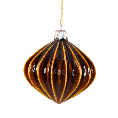 Porcelain Christmas Bauble - Volcanic Amber