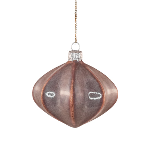 Porcelain Christmas Bauble - Mauve Shadow