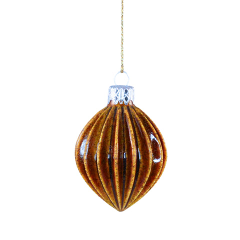 Porcelain Christmas Bauble - Amber Flame