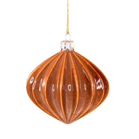 Porcelain Christmas Bauble - Burnt Amber