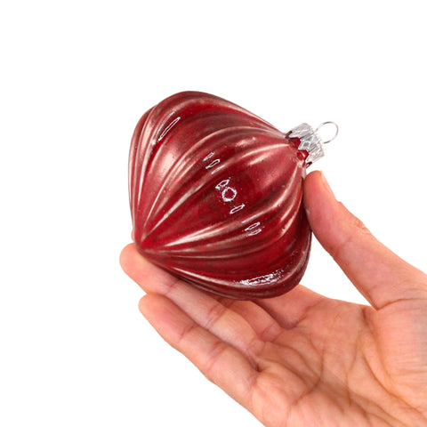 Porcelain Christmas Bauble - Blazing Hearth