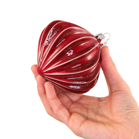 Porcelain Christmas Bauble - Deep Currant