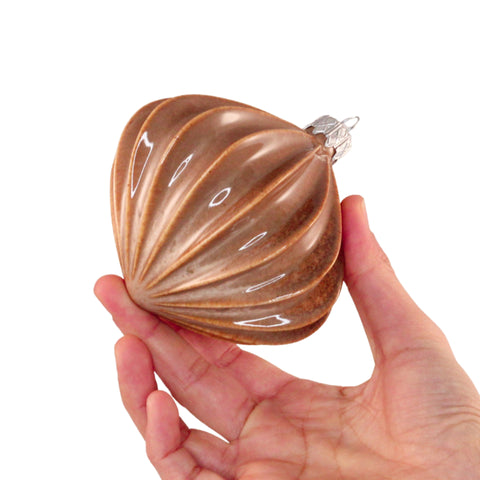 Porcelain Christmas Bauble - Burnt Amber