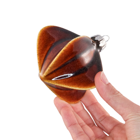 Porcelain Christmas Bauble - Volcanic Amber