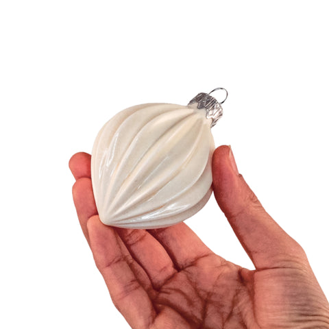 Porcelain Christmas Bauble - Winter Pearl