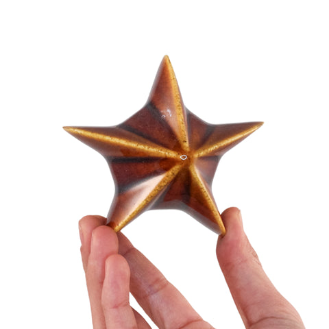 Porcelain Christmas Bauble - Volcanic Amber