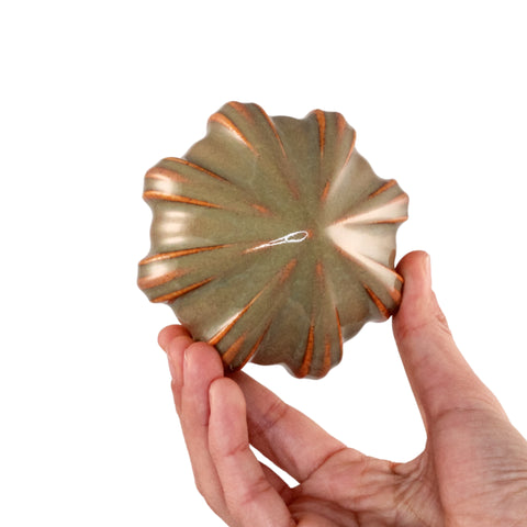 Porcelain Christmas Bauble - Bronzed Moss