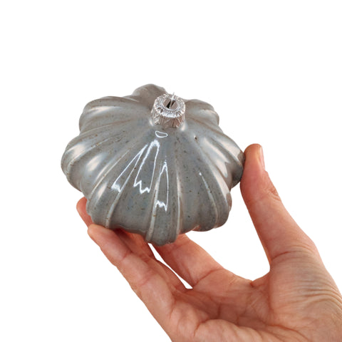 Porcelain Christmas Bauble - Silver Ash