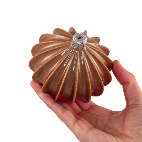 Porcelain Christmas Bauble - Burnt Amber