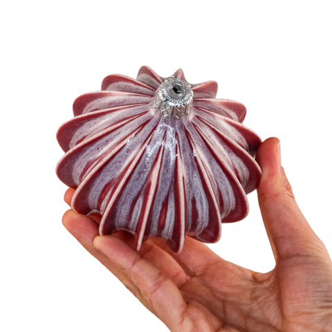Porcelain Christmas Bauble - Candied Ruby