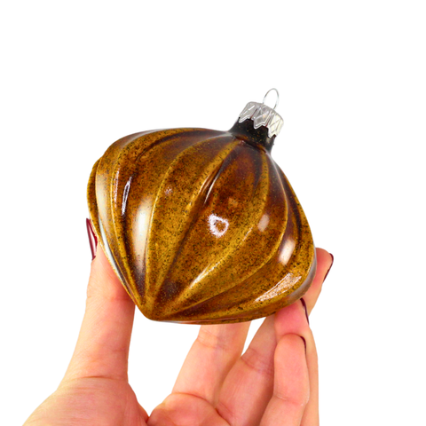 Porcelain Christmas Bauble - Caramel