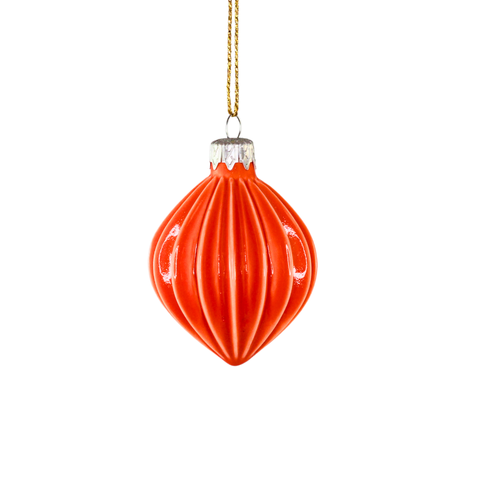 Porcelain Christmas Bauble - Orange
