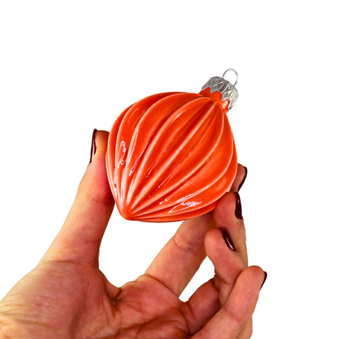Porcelain Christmas Bauble - Orange