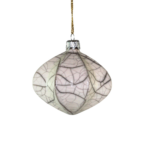 Porcelain Christmas Bauble - Raku