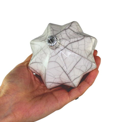 Porcelain Christmas Bauble - Raku