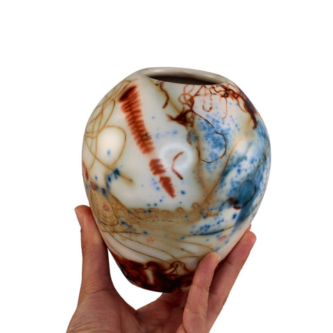 Saggar fired vase