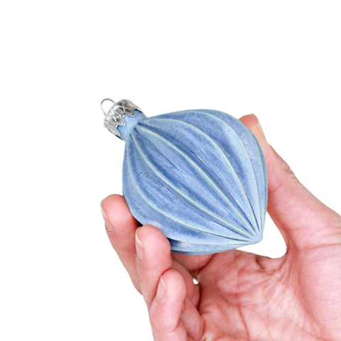 Porcelain Christmas Bauble - Midnight Frost