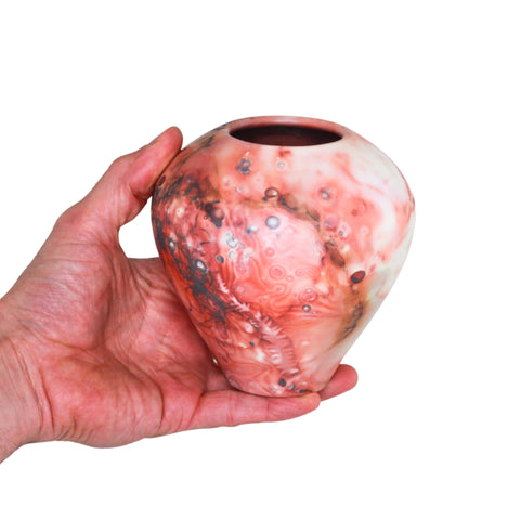 Saggar fired vase