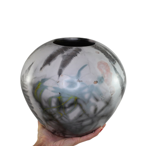 Saggar fired vase