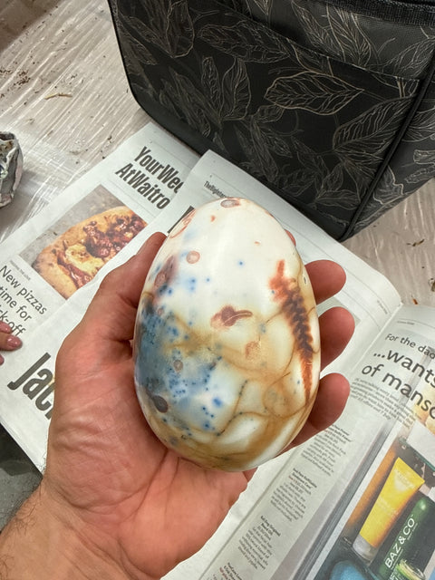 Egg L Saggar Fired  Amanda