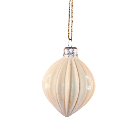 Porcelain Christmas Bauble - Winter Pearl