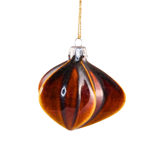 Porcelain Christmas Bauble - Volcanic Amber