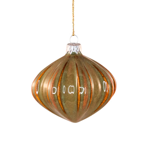 Porcelain Christmas Bauble - Bronzed Moss