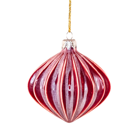 Porcelain Christmas Bauble - Candied Ruby