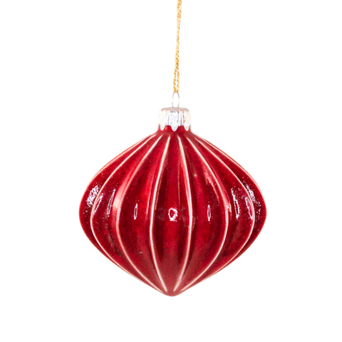 Porcelain Christmas Bauble - Deep Currant