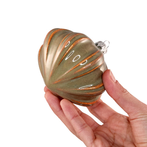 Porcelain Christmas Bauble - Bronzed Moss