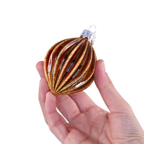 Porcelain Christmas Bauble - Amber Flame