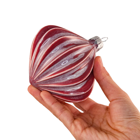 Porcelain Christmas Bauble - Candied Ruby