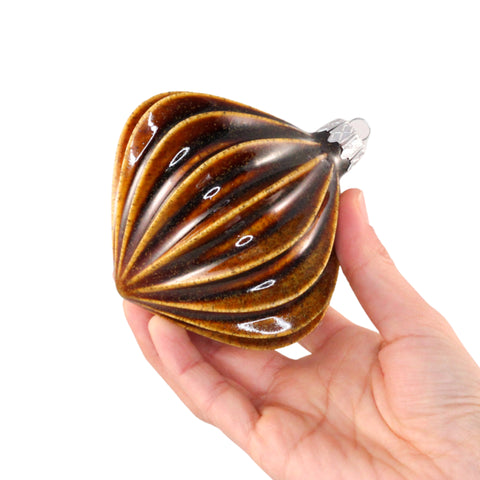 Porcelain Christmas Bauble - Volcanic Amber