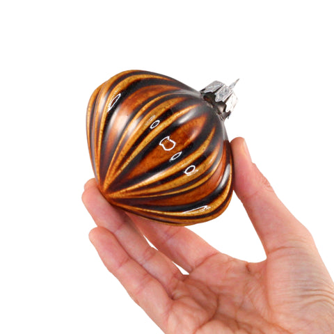 Porcelain Christmas Bauble - Molten Bark