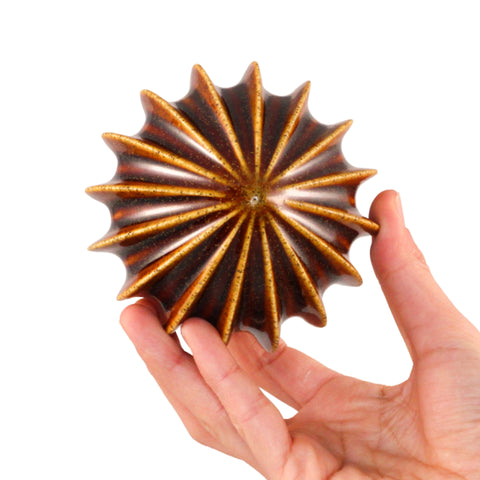 Porcelain Christmas Bauble - Volcanic Amber