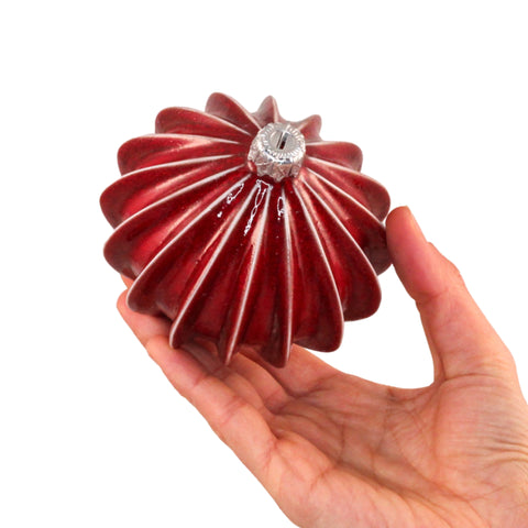 Porcelain Christmas Bauble - Deep Currant