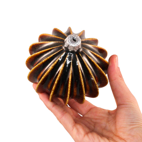 Porcelain Christmas Bauble - Volcanic Amber