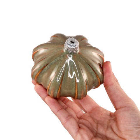 Porcelain Christmas Bauble - Bronzed Moss