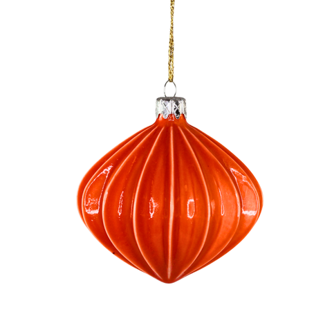 Porcelain Christmas Bauble - Tangerine