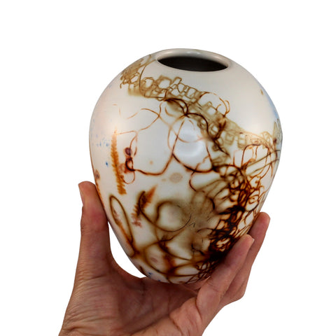 Saggar fired vase