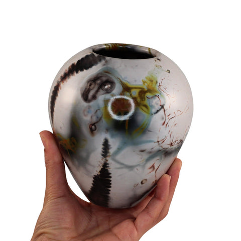Saggar fired vase