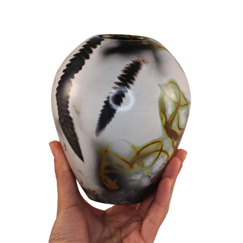 Saggar fired vase