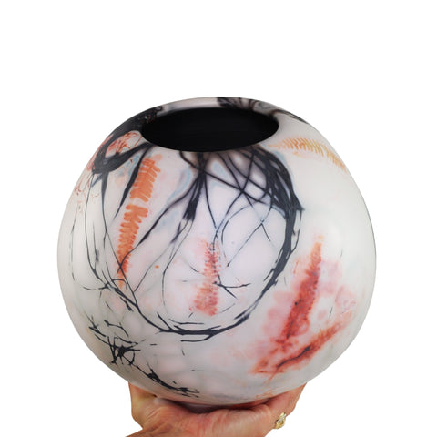 Saggar fired vase