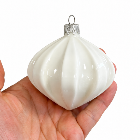 Porcelain Christmas Bauble - Pearl