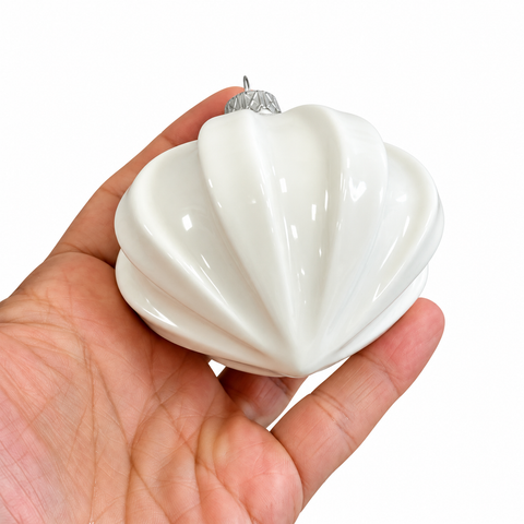 Porcelain Christmas Bauble - Pearl